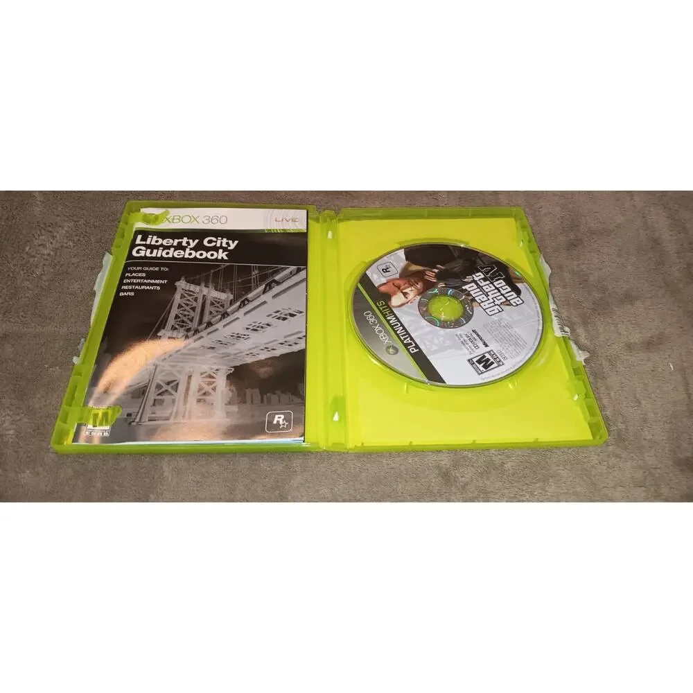 Grand Theft Auto IV Microsoft Xbox 360 Complete With Guide Book And Map